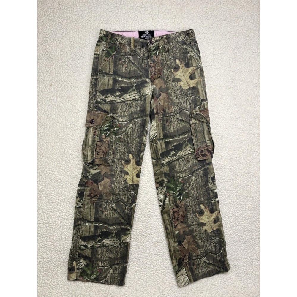 Mossy Oak Break Up Infinity Camo Cargo Pants Womens Small 6-8 Grunge Hunting